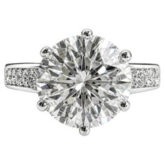 Tiffany & Co. 5 Ct. Round Brilliant Diamond Platinum Engagement Ring