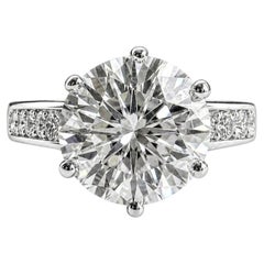 Tiffany & Co. 5 Ct. Round Brilliant Diamond Platinum Engagement Ring