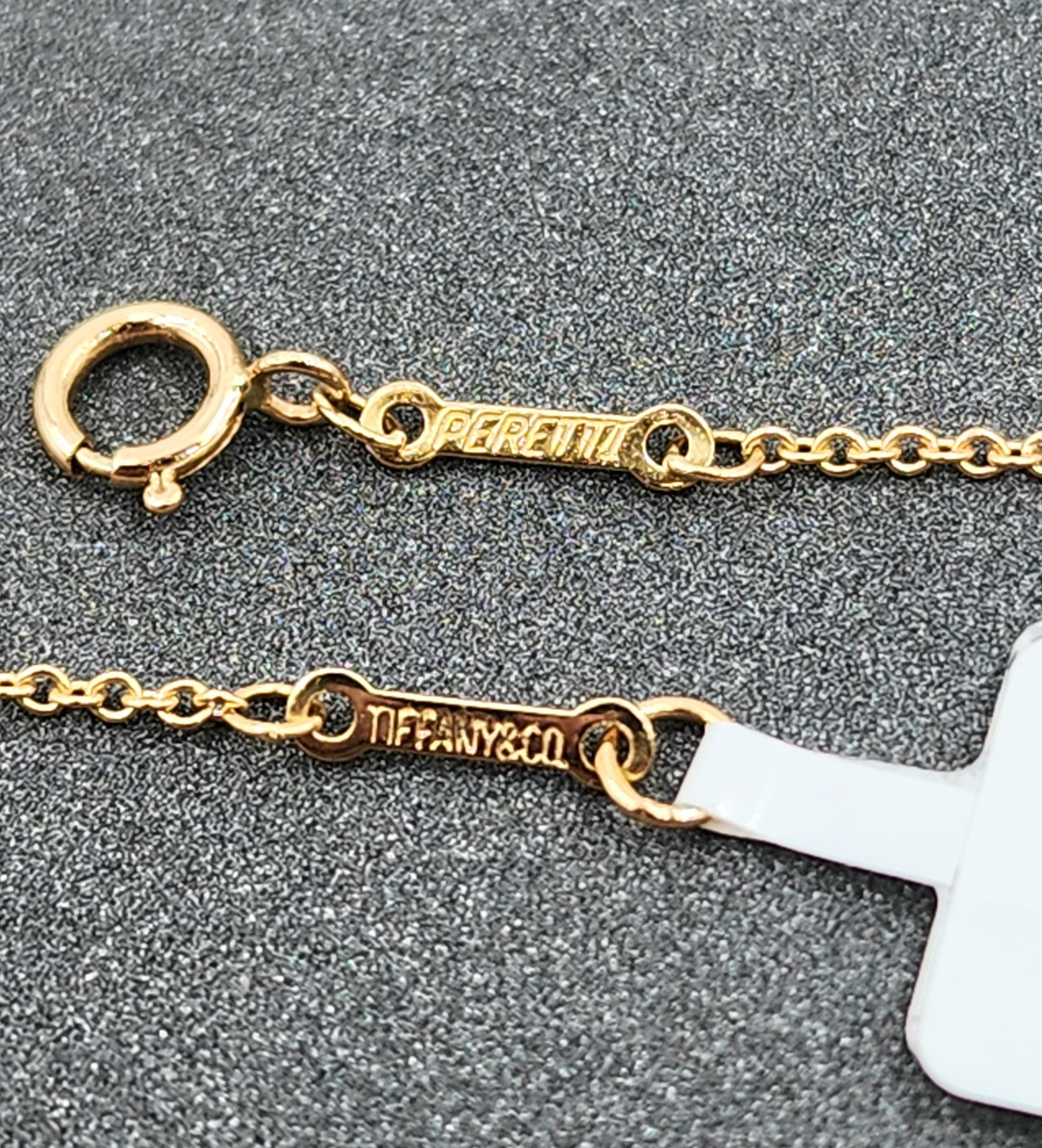 Women's or Men's Tiffany & Co. 5 Diamond 18k Yellow Elsa Peretti Diamonds by the Yard Necklace