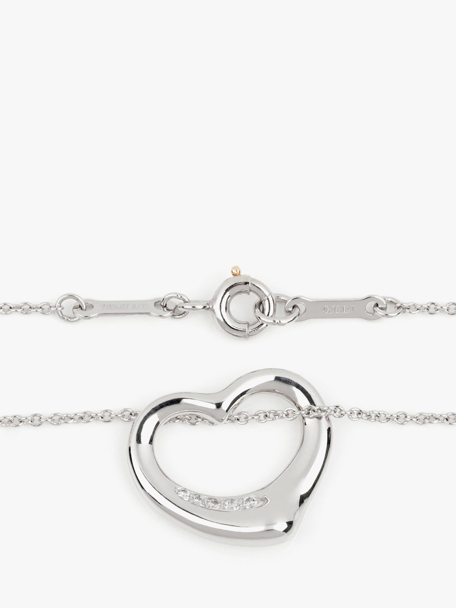 Taglio brillante Tiffany & Co. 5 diamanti in platino 16 mm Elsa Peretti for Tiffany & Co. in vendita