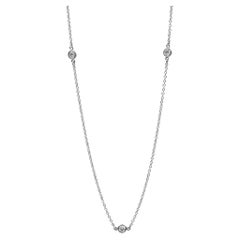 Tiffany & Co. 5 Diamond Platinum Elsa Peretti Diamonds by the Yard Necklace