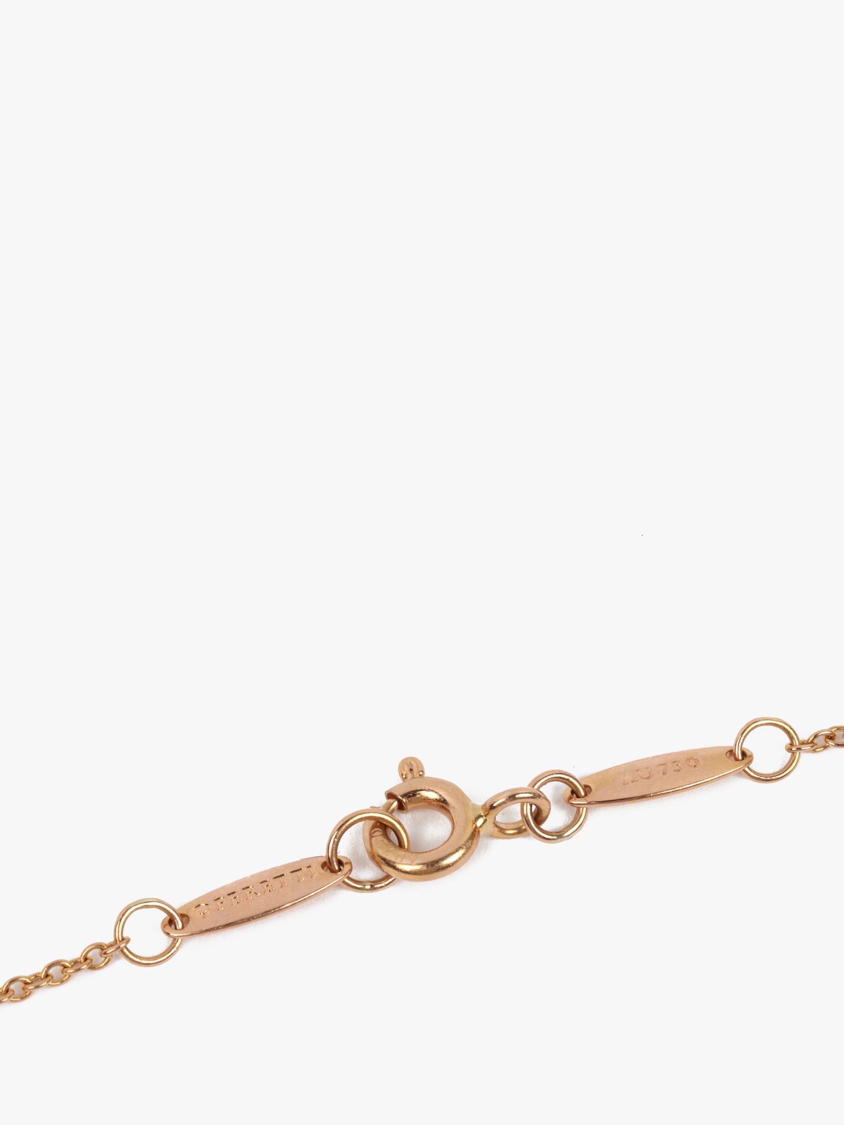 Brilliant Cut Tiffany & Co. 5 Diamond Rose Gold Elsa Peretti Diamonds by the Yard Bracelet For Sale