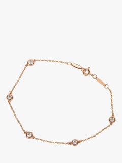 Tiffany & Co. 5 Diamond Rose Gold Elsa Peretti Diamonds by the Yard Bracelet