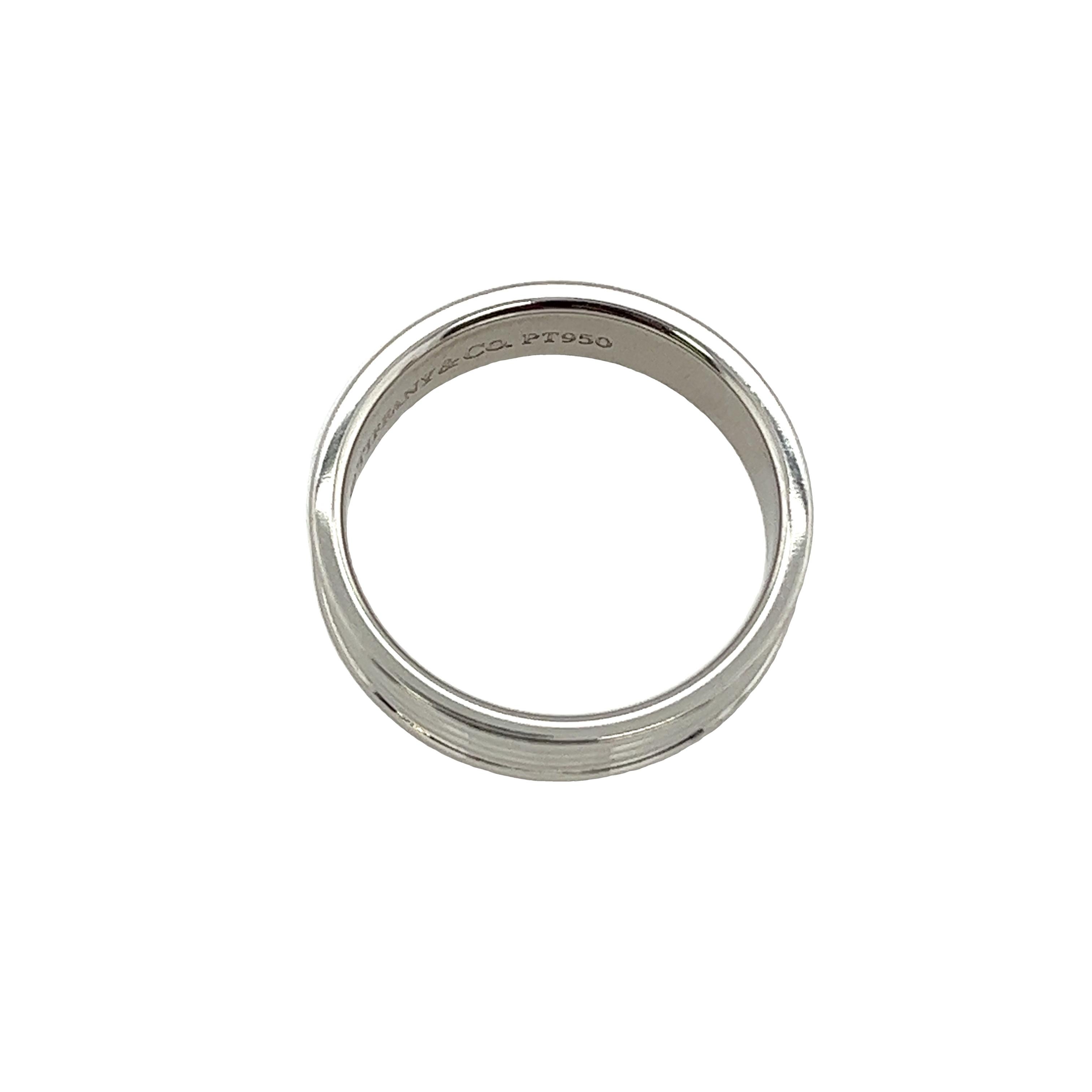 Women's or Men's Tiffany & Co. 5 Row Band ring in Platinum For Sale