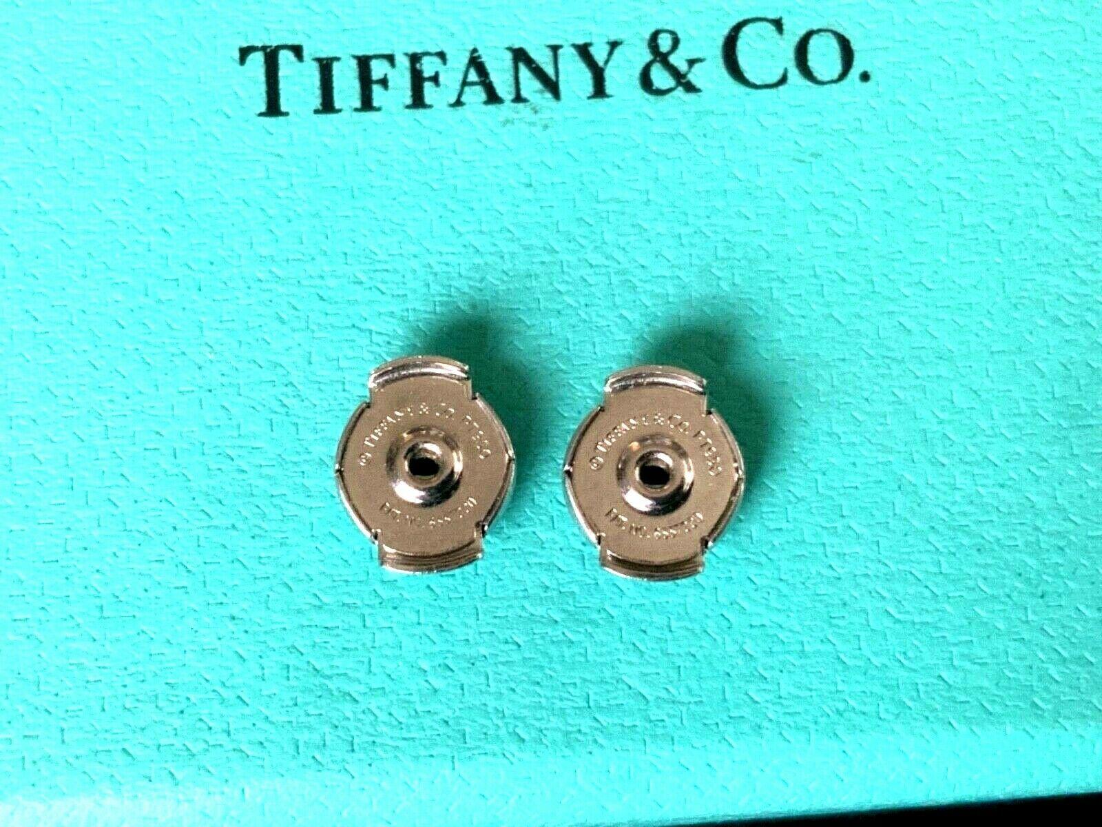 Women's or Men's Tiffany & Co. .50 Carat Platinum and Diamond Stud Earrings E VVS1/2