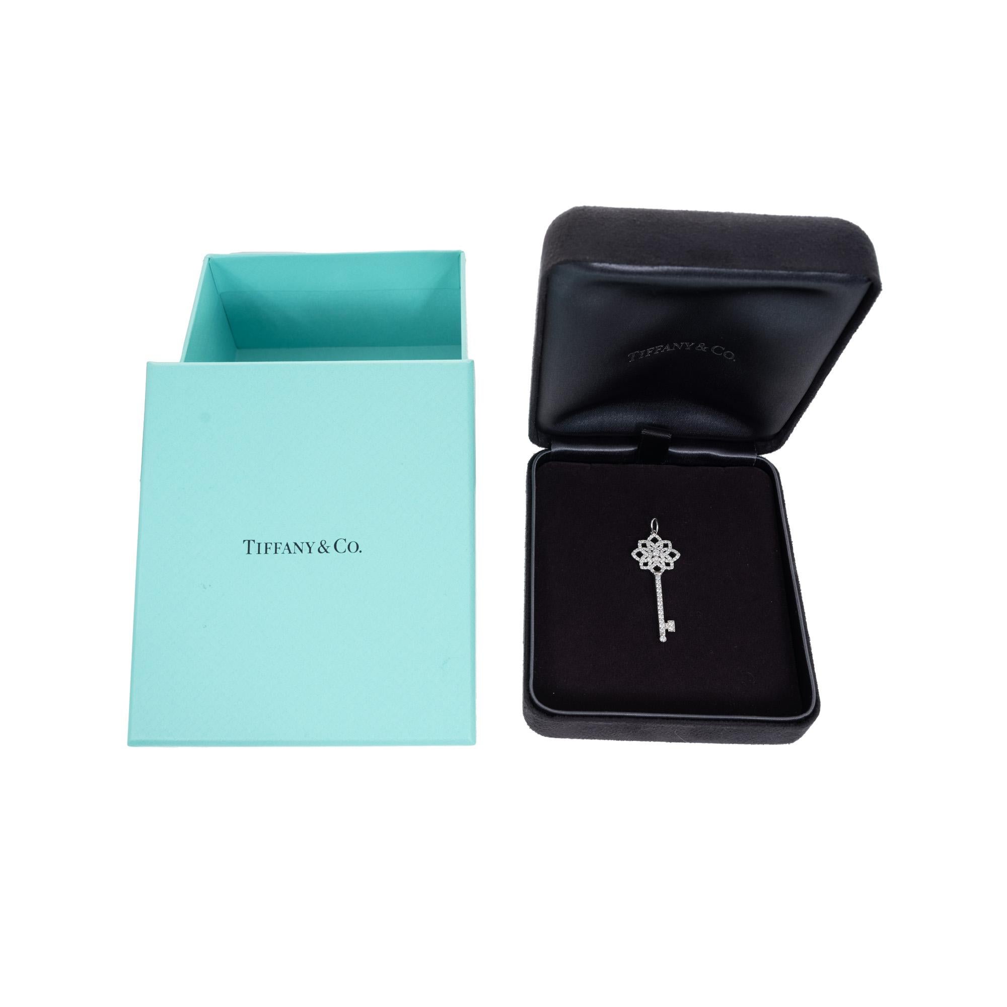 Tiffany & Co .50 Karat runder Diamant Platin-Schlüssel-Anhänger mit Schlüsselanhänger im Angebot 1