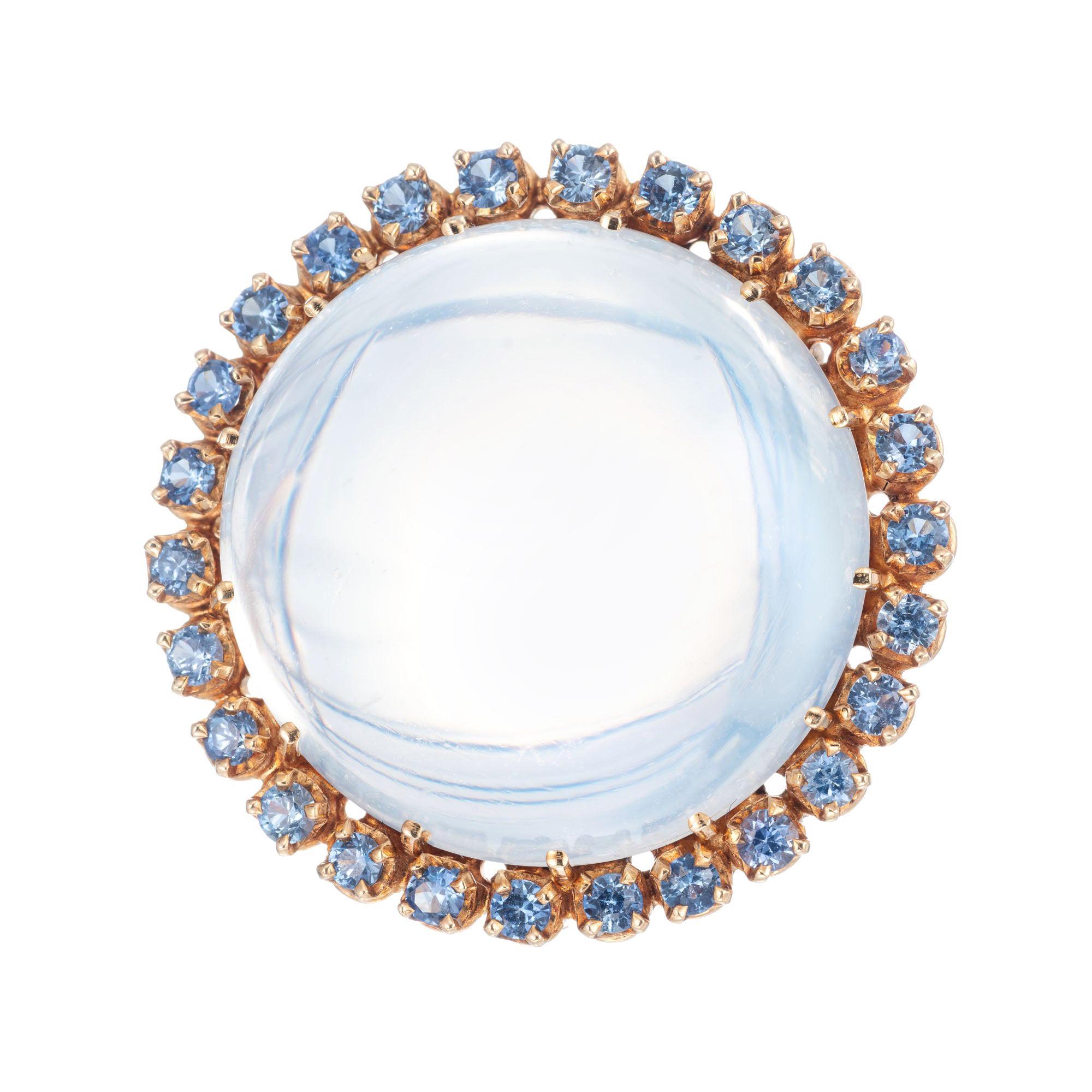 Tiffany & Co. 50.00 Carat Moonstone Sapphire Yellow Gold Brooch