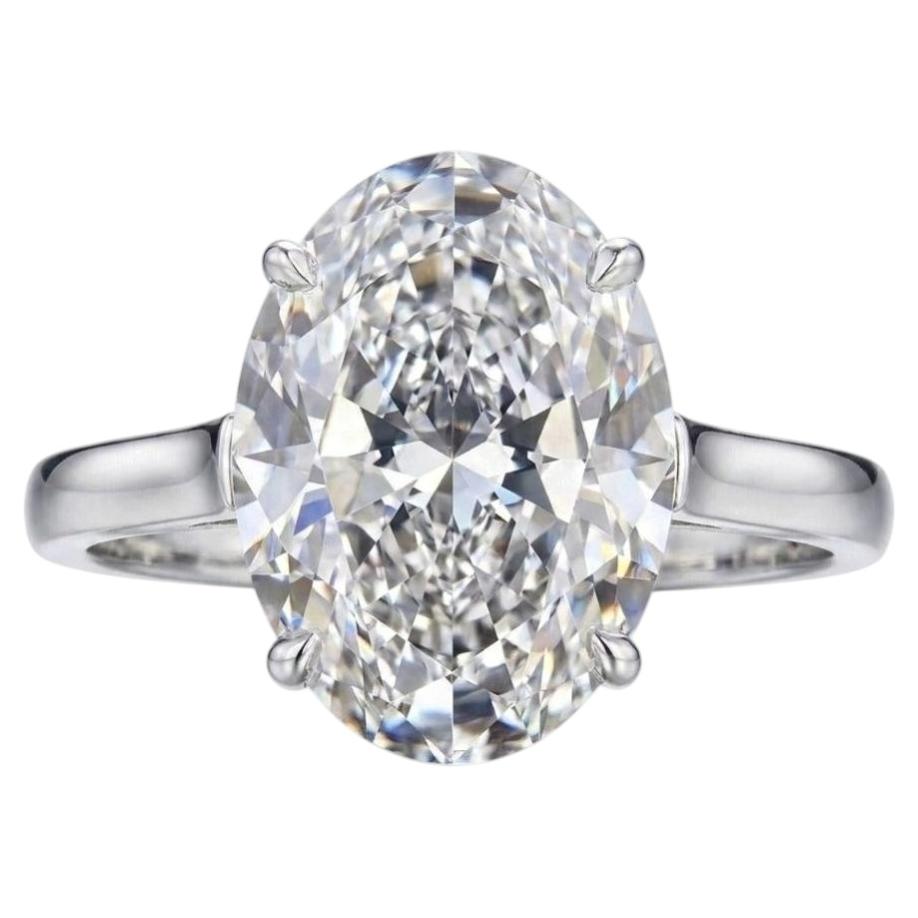 Tiffany & Co. 5.01 Carat Oval Diamond Engagement Ring
