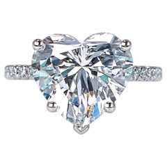 Tiffany & Co. 5.03 Carat Heart-Shaped Diamond Engagement Ring in Platinum