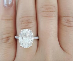 Tiffany & Co., 5.26 Carat Oval Brilliant Cut Diamond "Novo" Engagement Ring