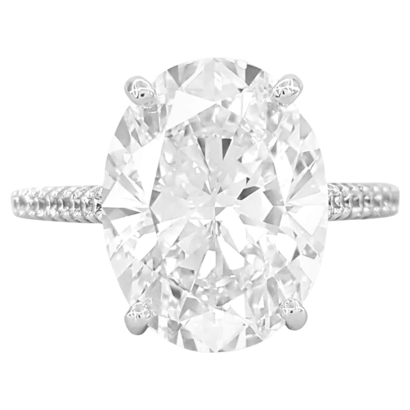 Tiffany & Co. 5.26 Ct. Oval Brilliant Cut Diamond Engagement Ring