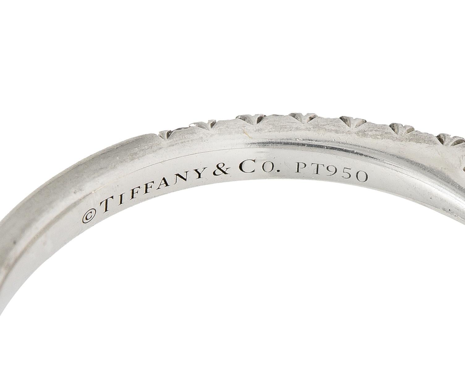 Tiffany & Co. 5.35 CTW Emerald Cut Diamond Platinum Soleste Engagement Ring For Sale 1