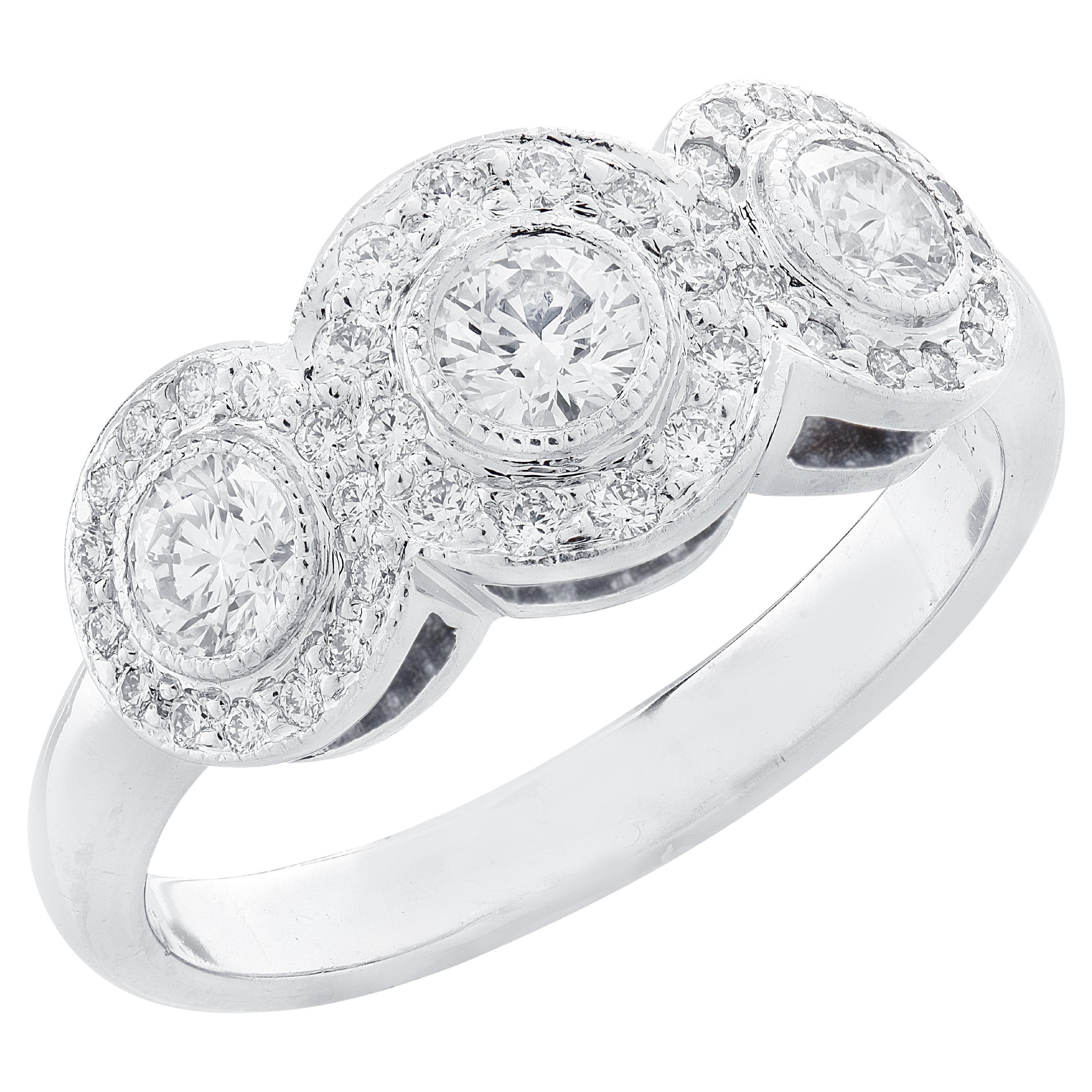 Tiffany & Co. .53ct Circlet Diamond Engagement Ring For Sale