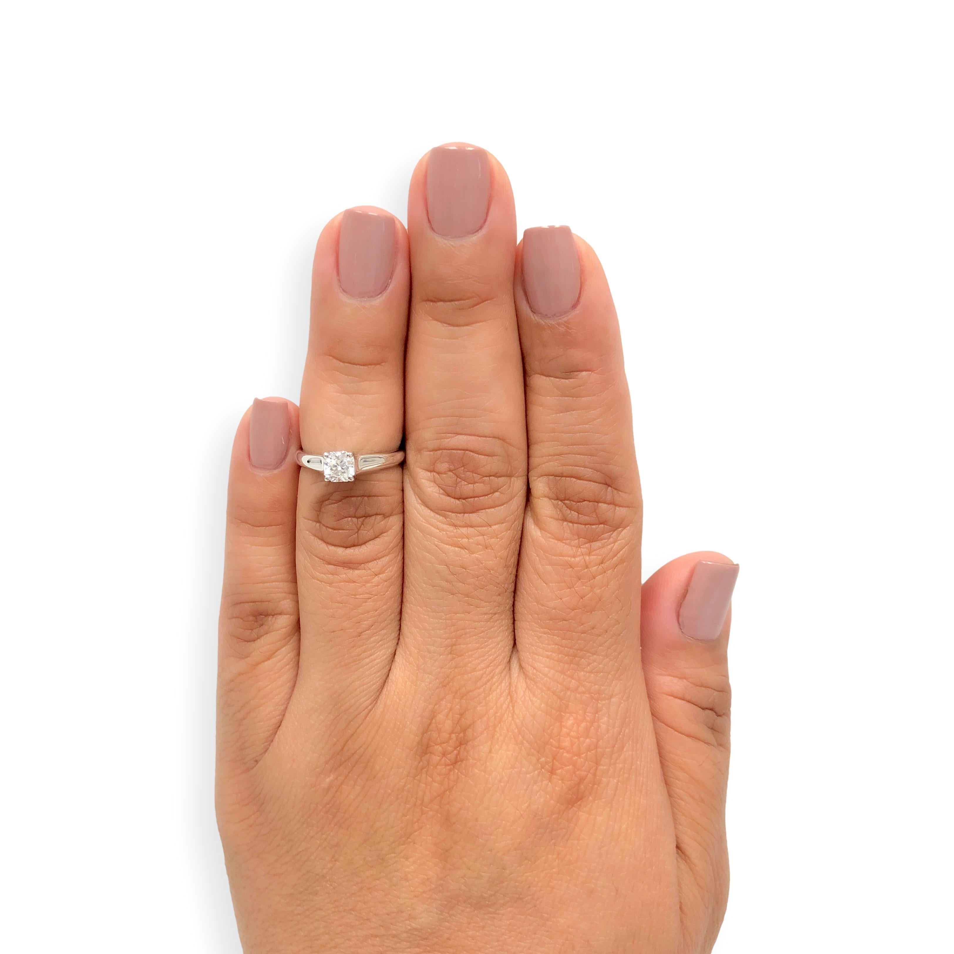 Tiffany & Co. .54 Ct Lucida Cut Diamant Verlobungsring  G-H, VVS2-VS1 IGI Cert im Angebot 1