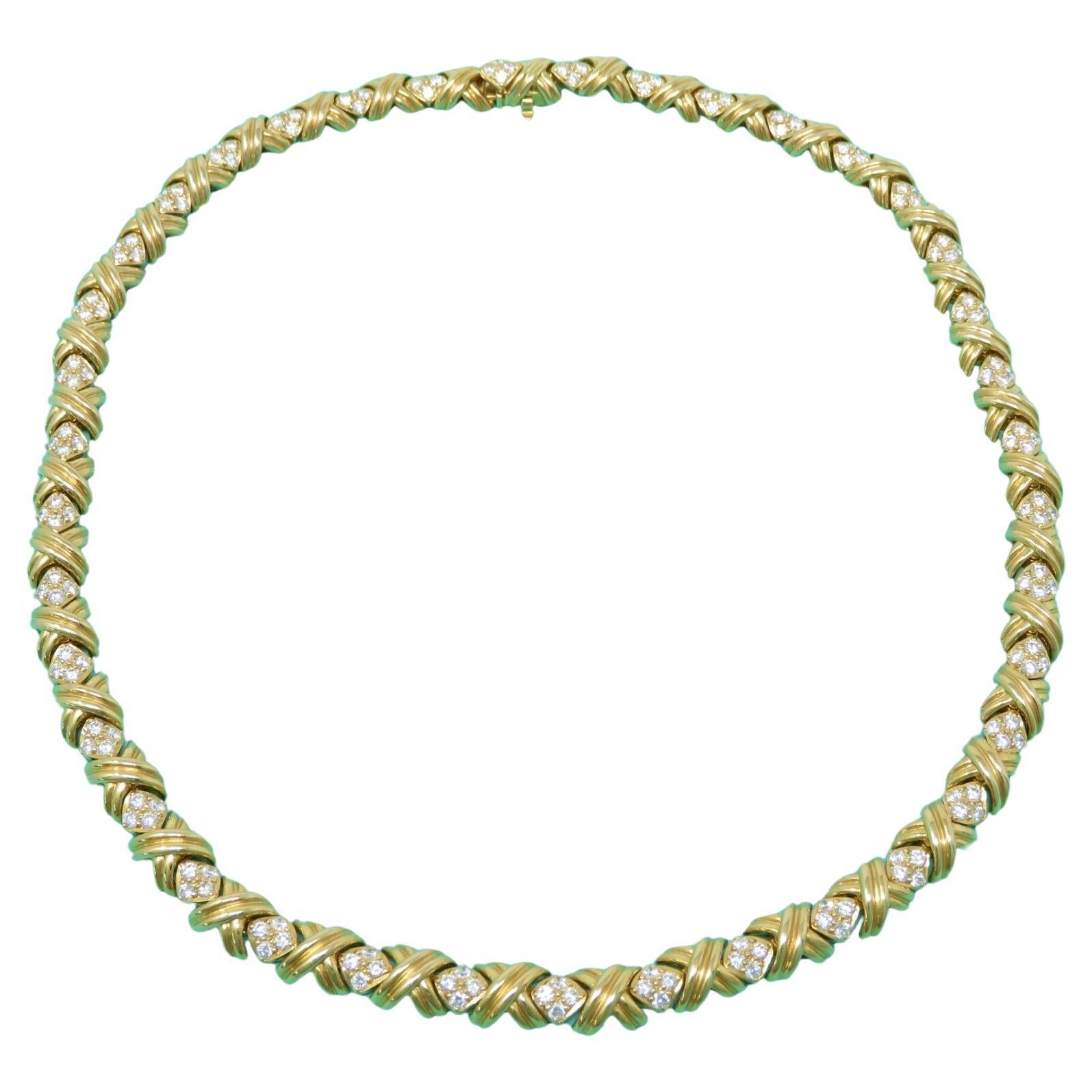 Modern Tiffany & Co. 5.5 Carat Round Brilliant Cut Diamond Necklace For Sale