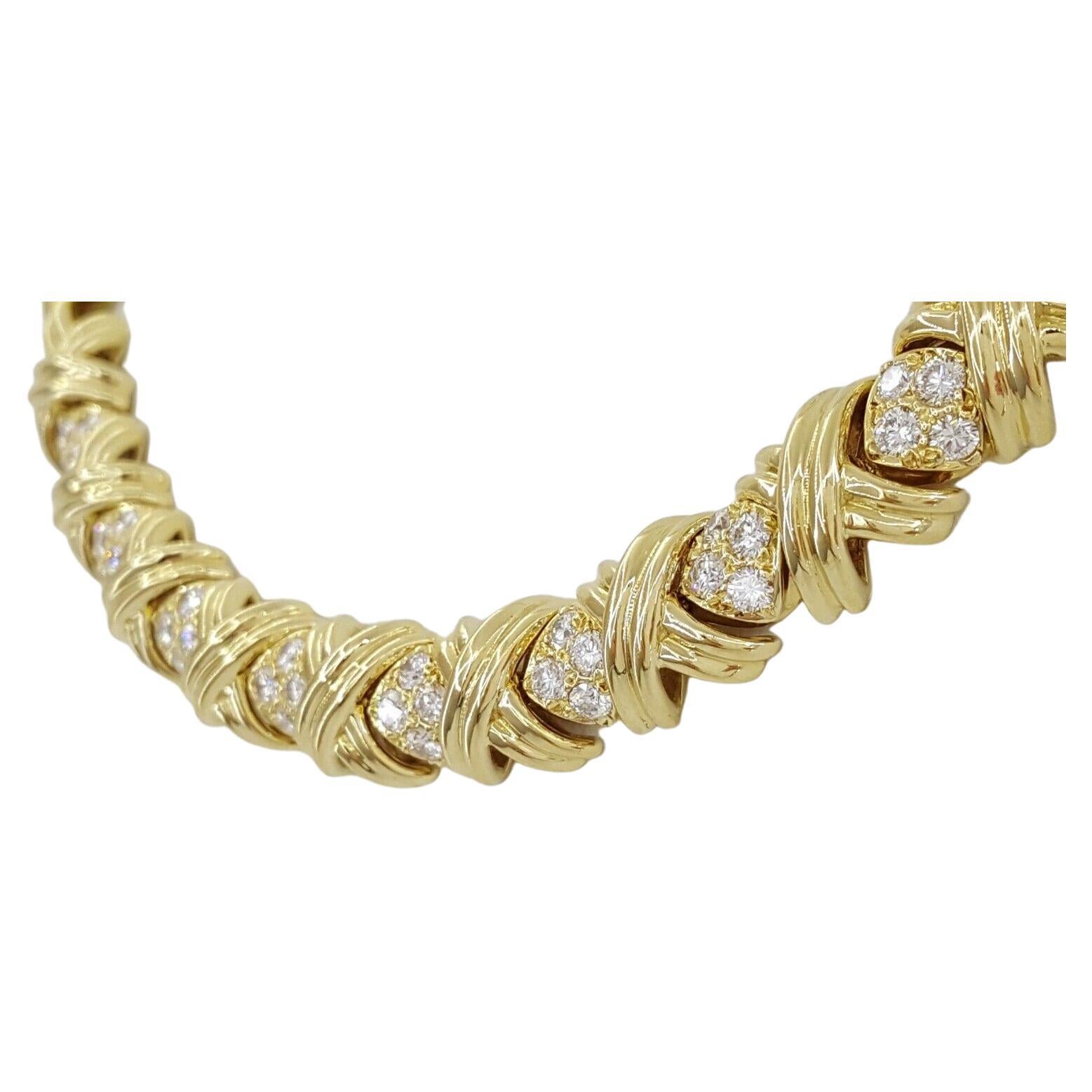 Women's or Men's Tiffany & Co. 5.5 Carat Round Brilliant Cut Diamond Necklace For Sale