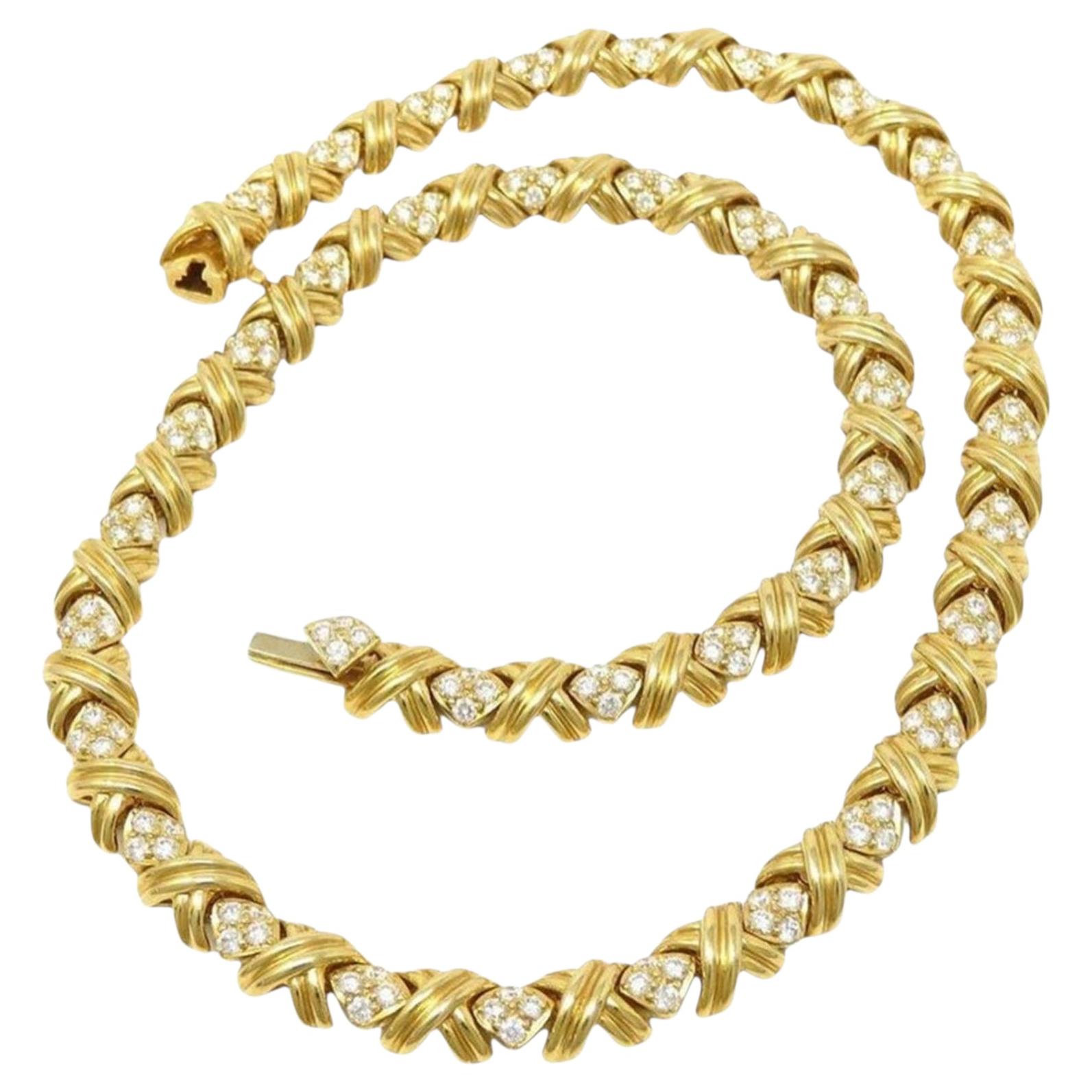Collar de diamantes redondos talla brillante de 5.5 quilates Tiffany & Co.