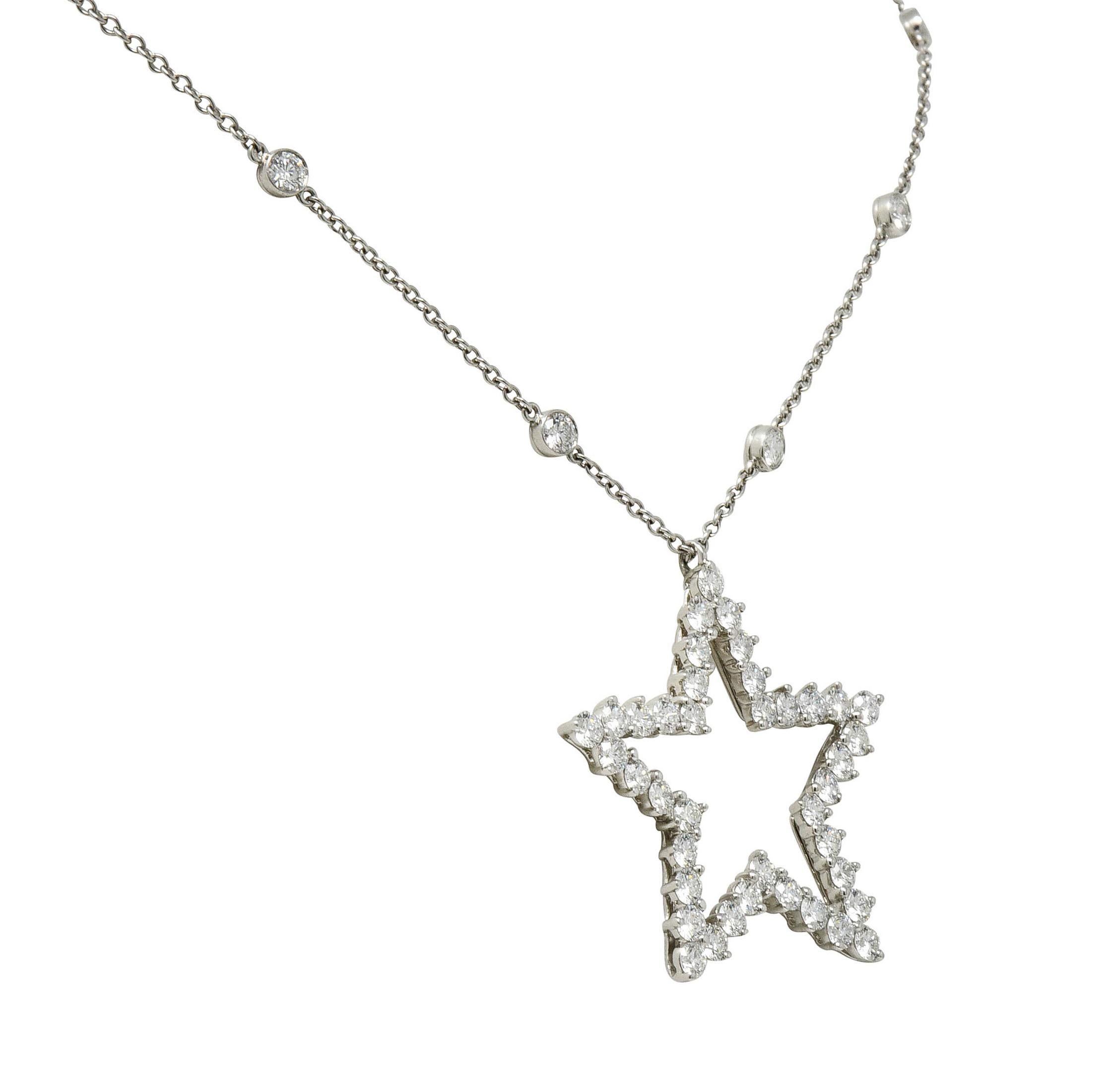 tiffany gold star necklace