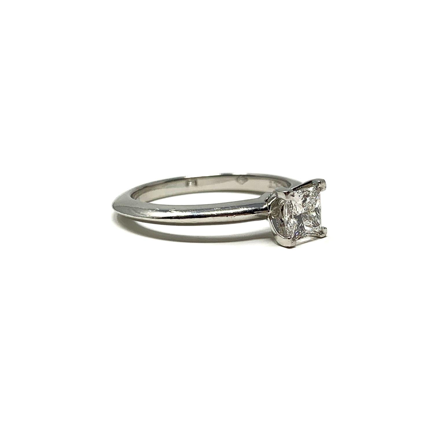 square solitaire diamond ring