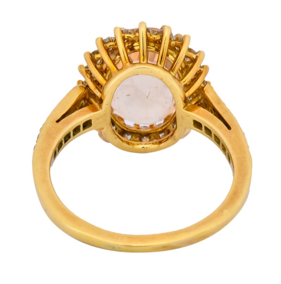 Tiffany & Co. 5.60 Carat No Heat Orange Sapphire Diamond 18 Karat Gold Ring GIA In Excellent Condition In Philadelphia, PA