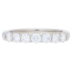 Tiffany & Co .57 Carat Round Diamond Wedding Band, 950 Platinum Anniversary Ring