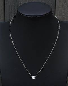 Tiffany & Co. .59ct F VVS2 Diamonds By The Yard Necklace Platinum Serialized
