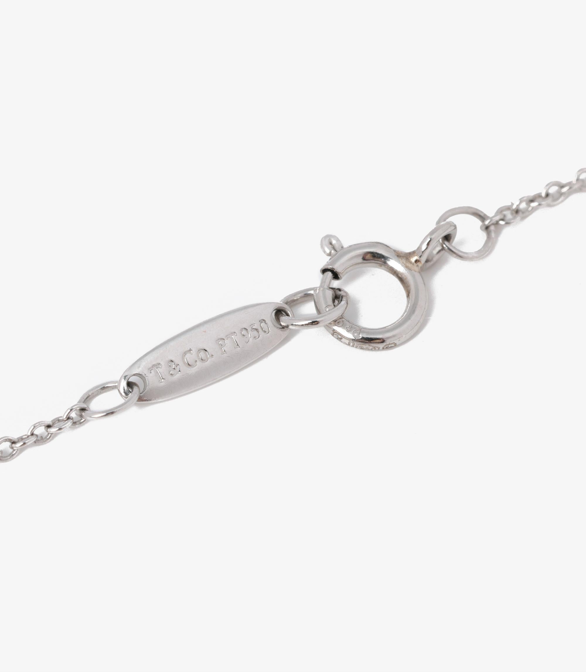 Taille ronde Tiffany & Co. Bracelet « Elsa Peretti Diamonds By The Yard » en platine avec 6 diamants en vente