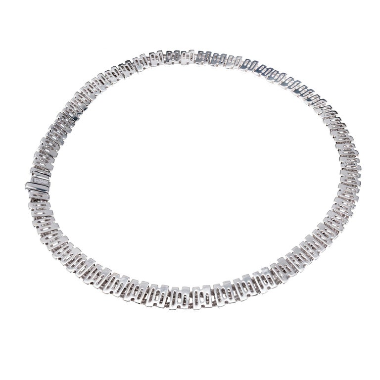 Tiffany and Co. 6.20 Carat Diamond White Gold Necklace at 1stDibs