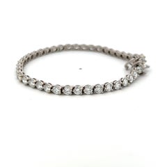 Tiffany & Co 6.59 Carat Round and Marquis Shape Diamond Platinum Tennis Bracelet