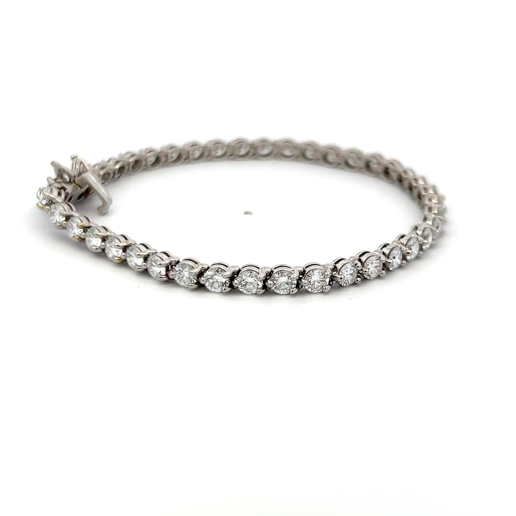 Tiffany & Co Pulsera de tenis de platino con diamantes redondos y en forma de marqués de 6,59 quilates en Bueno estado para la venta en New York, NY