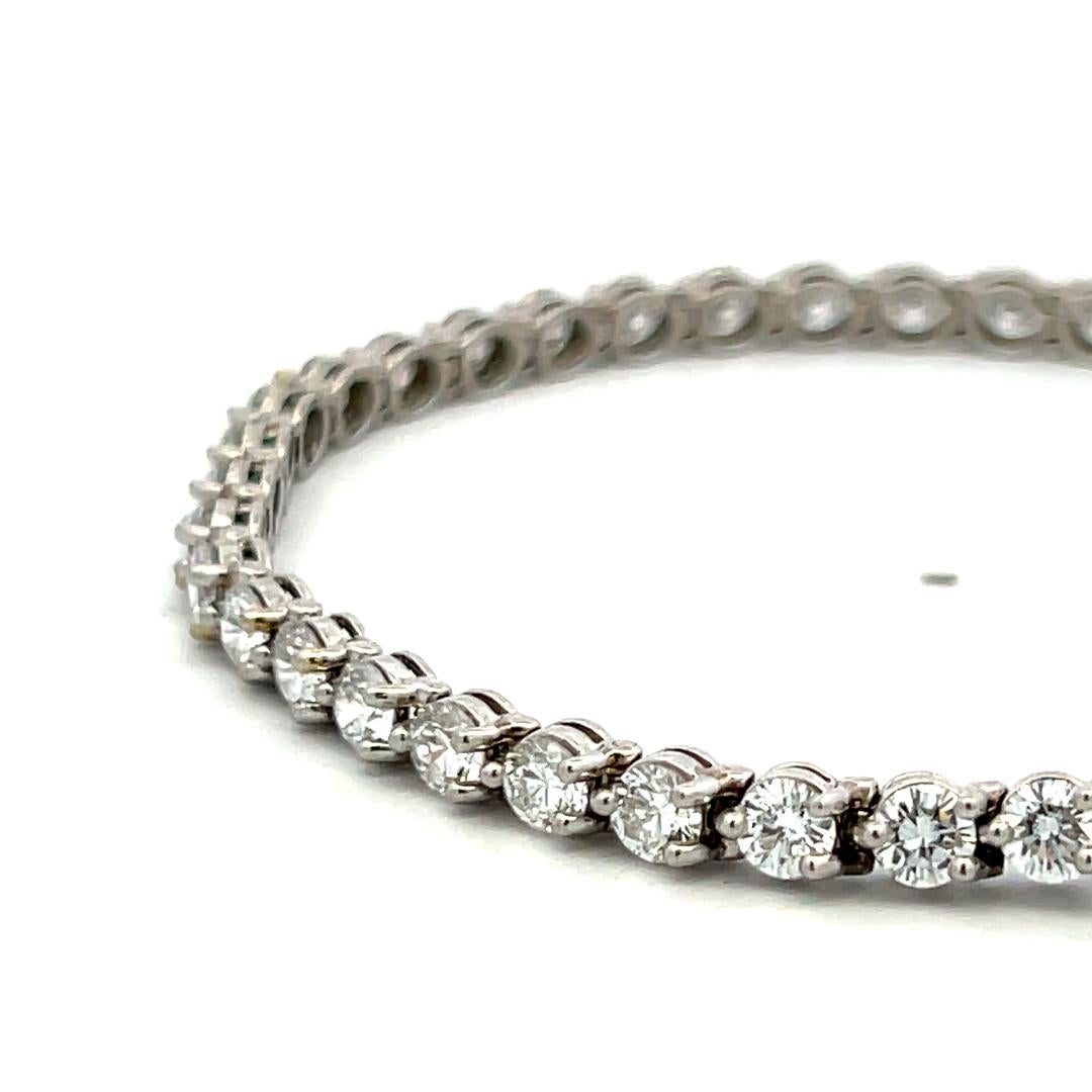 Tiffany & Co Pulsera de tenis de platino con diamantes redondos y en forma de marqués de 6,59 quilates en venta 2
