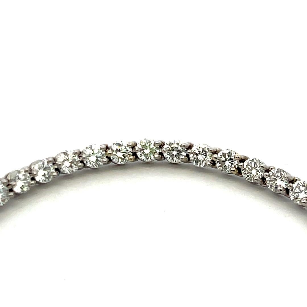 Tiffany & Co Pulsera de tenis de platino con diamantes redondos y en forma de marqués de 6,59 quilates en venta 4