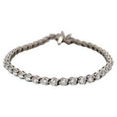 Tiffany 
Co Pulsera de tenis de platino con diamantes redondos y en forma de marqués de 6,59 quilates