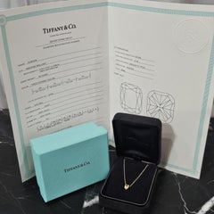 Tiffany & Co. .65ct Cushion Fancy Intense Yellow VS1 diamond Pendant 18k Box