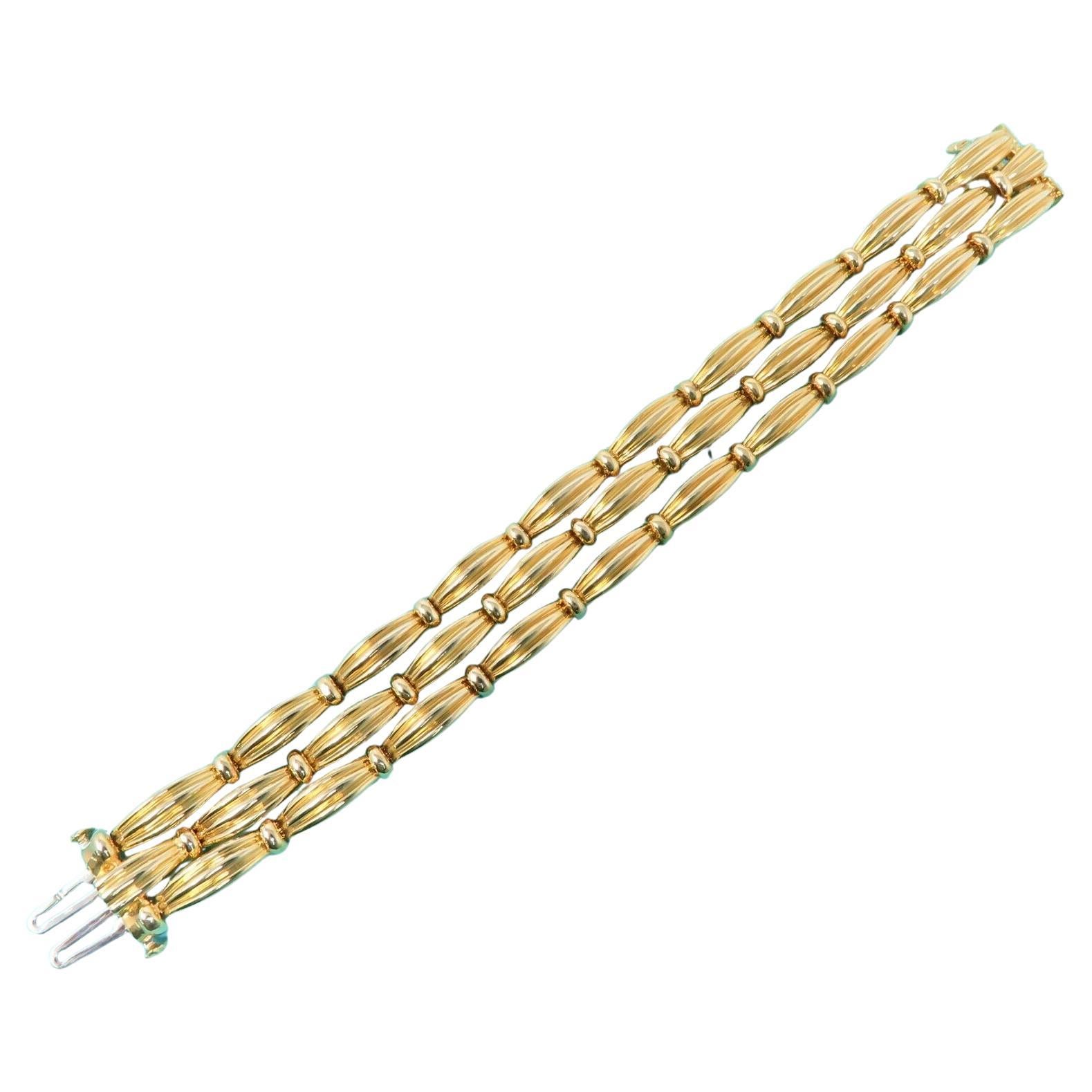 Contemporary Tiffany & Co. 66 grams 18k Yellow Gold Bracelet For Sale