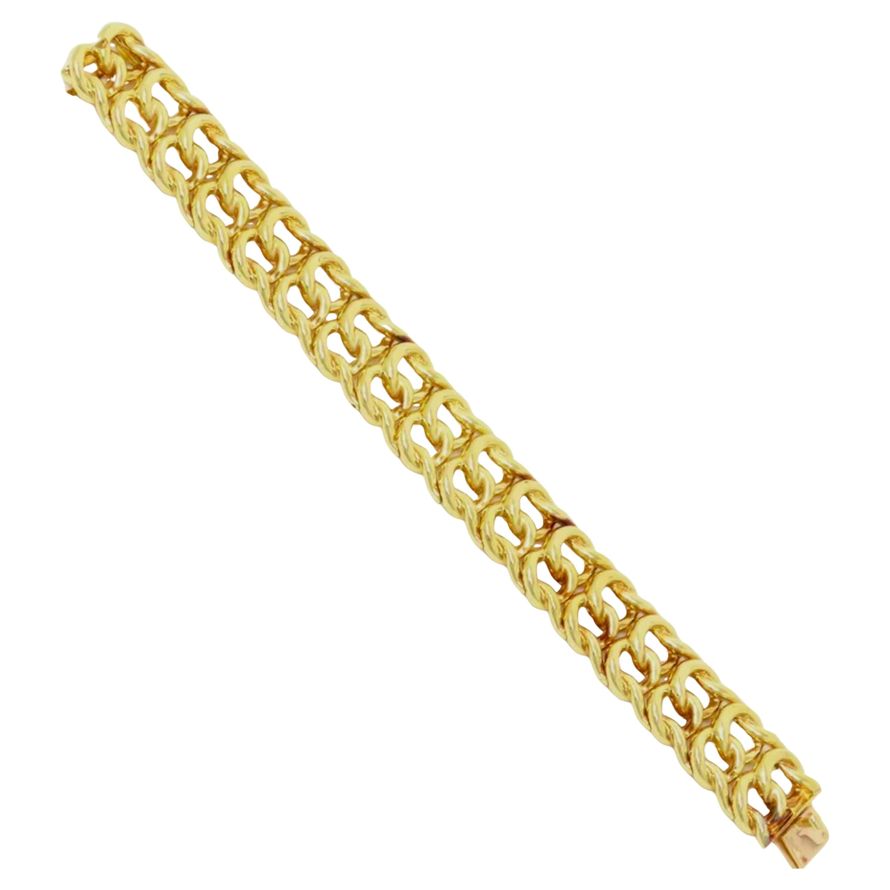 Bracelet de 18 mm de large, convient à un poignet de 7 1/4 pouces

Poinçon : 18k Tiffany & Co France

Poids total : 68 grammes