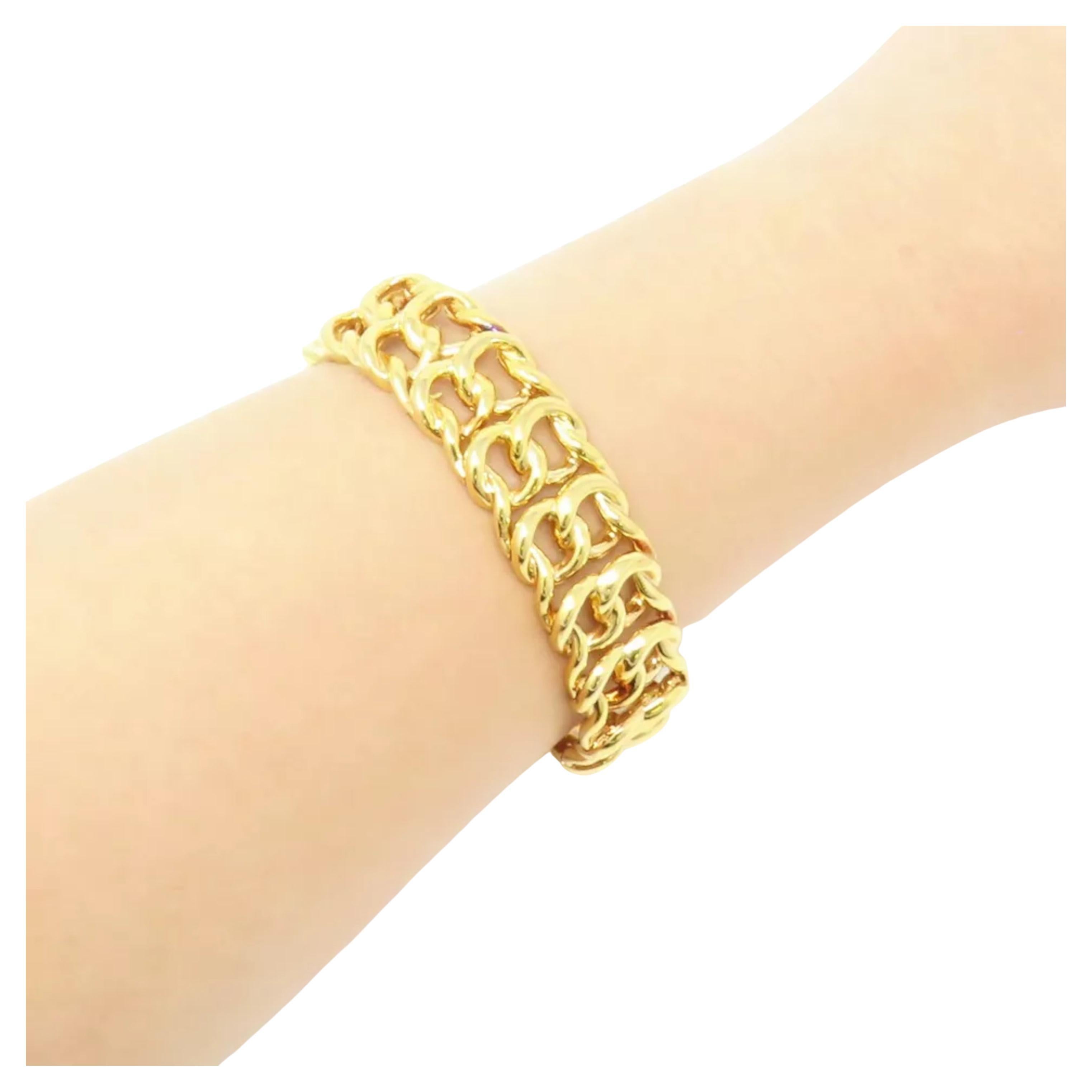 Tiffany & Co., bracelet en or jaune 18 carats 68 grammes Excellent état - En vente à Chicago, IL