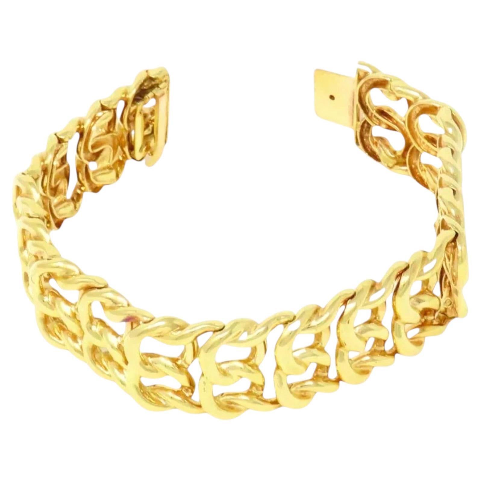 Tiffany & Co. Pulsera de 68 gramos de oro amarillo de 18 quilates en venta