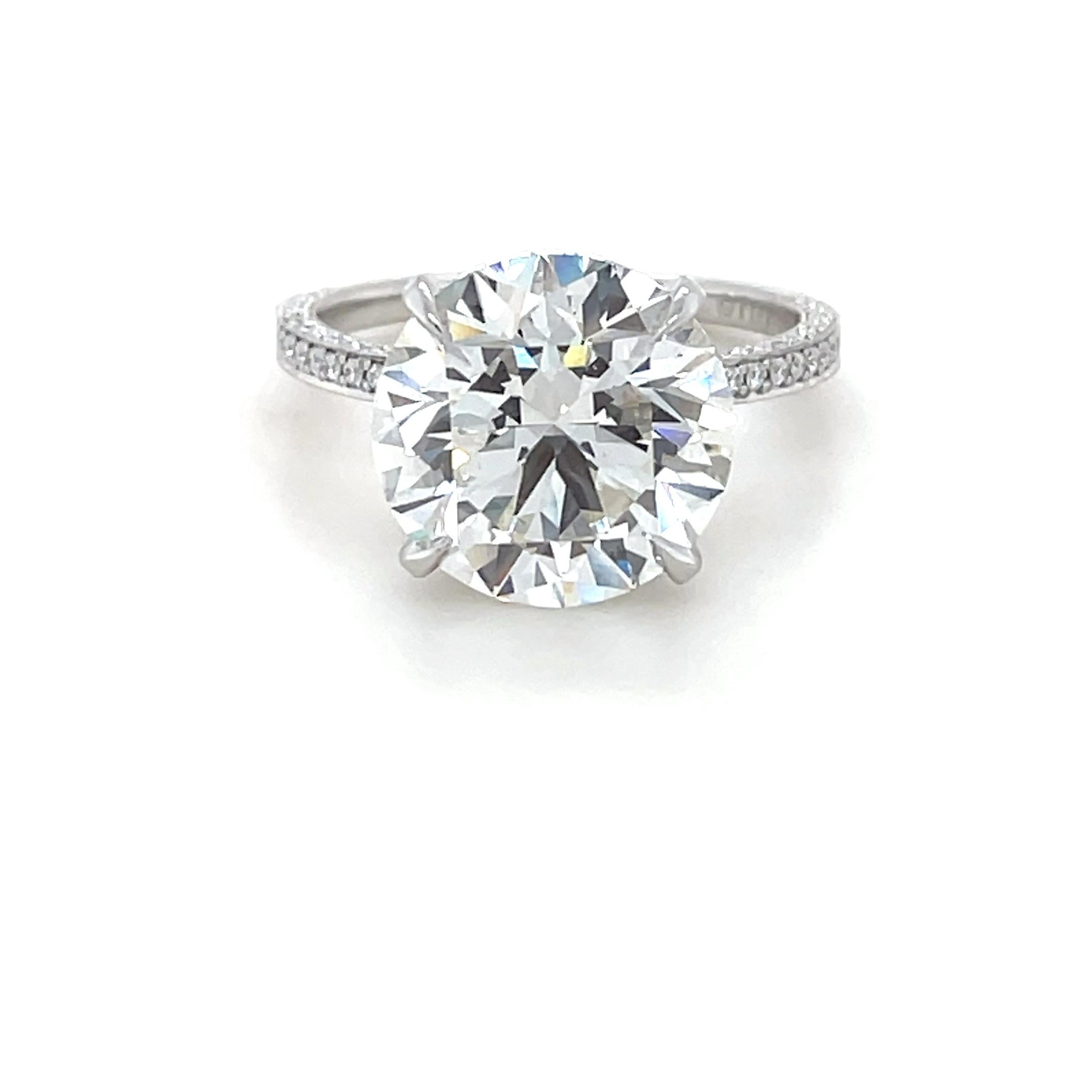 Modern Tiffany & Co., 7.02 Carats Diamond Engagement Ring For Sale