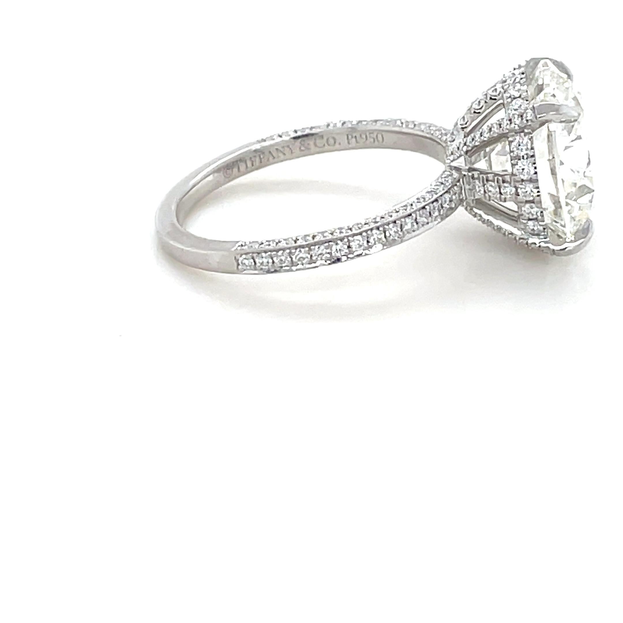 Brilliant Cut Tiffany & Co., 7.02 Carats Diamond Engagement Ring For Sale