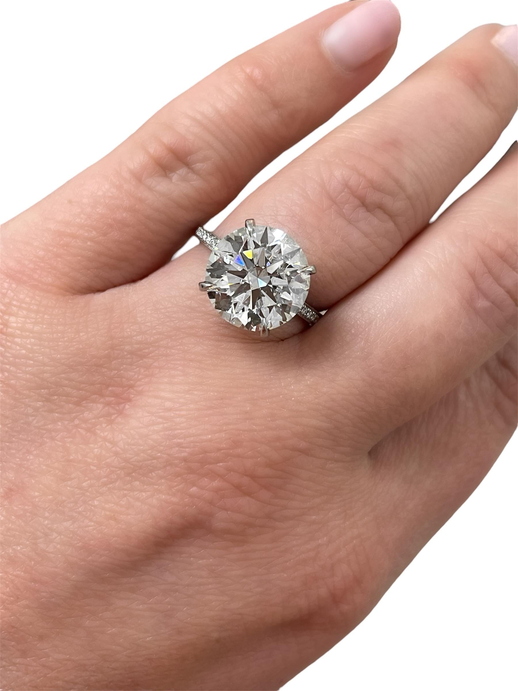 Tiffany & Co., 7.02 Carats Diamond Engagement Ring For Sale 1