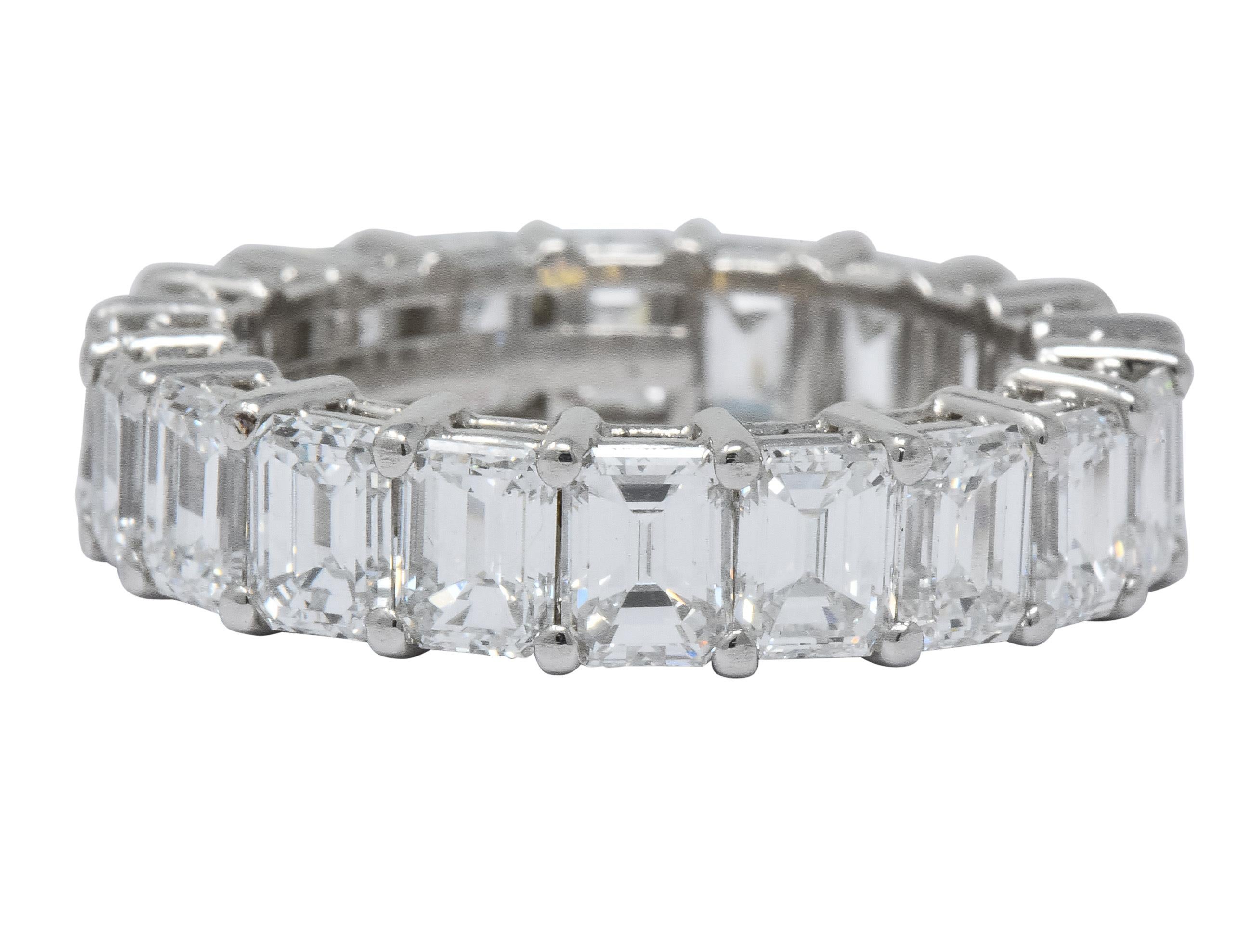 Contemporary Tiffany & Co. 7.50 Carat Diamond Platinum Eternity Band Ring
