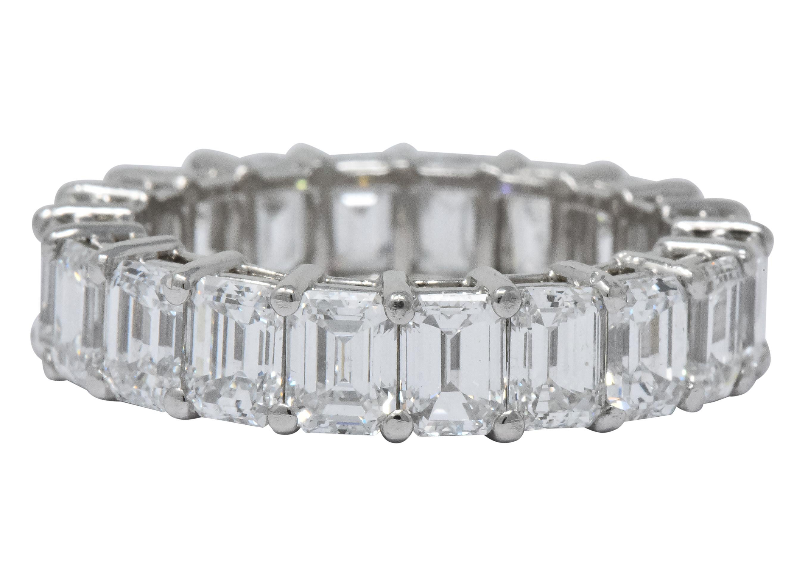 Tiffany & Co. 7.50 Carat Diamond Platinum Eternity Band Ring In Excellent Condition In Philadelphia, PA