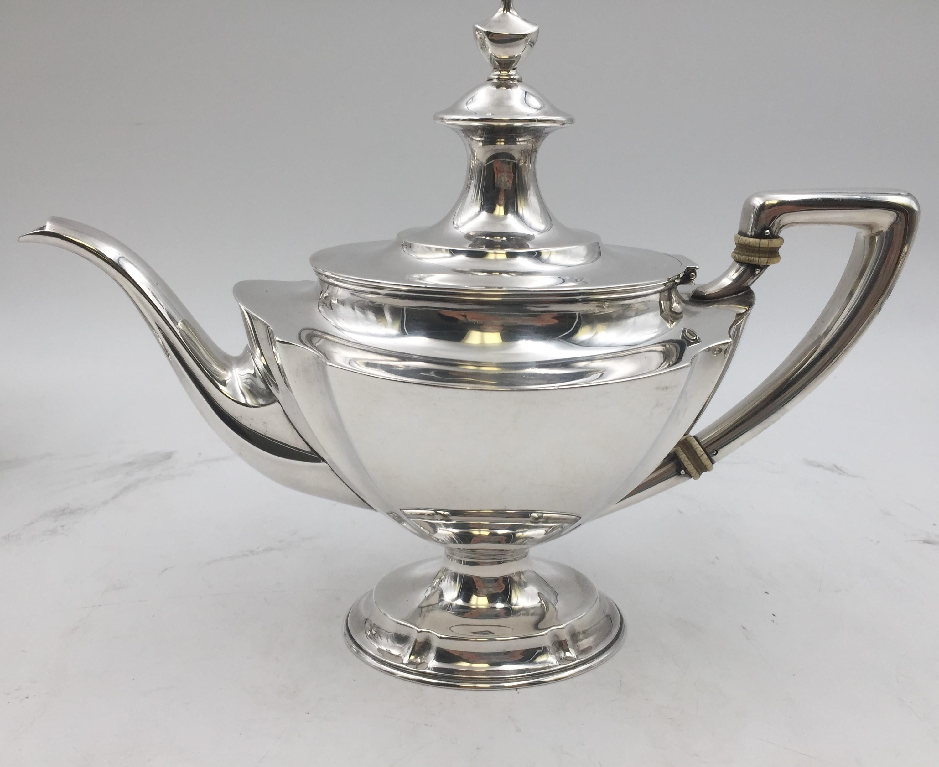 Tiffany & Co. 8-Piece Sterling Silver Tea / Coffee Service in Art Deco Style 5