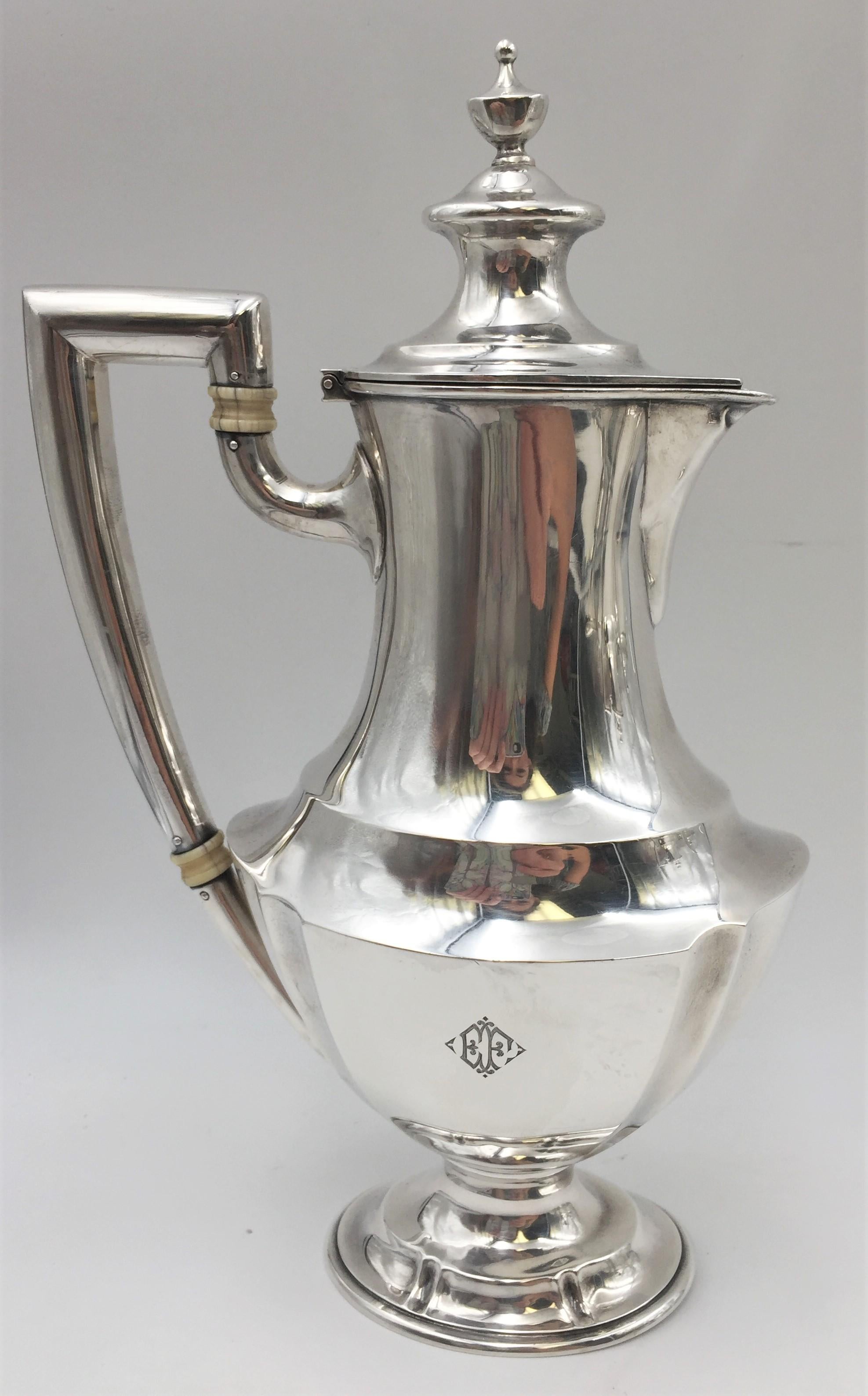 Tiffany & Co. 8-Piece Sterling Silver Tea / Coffee Service in Art Deco Style 2