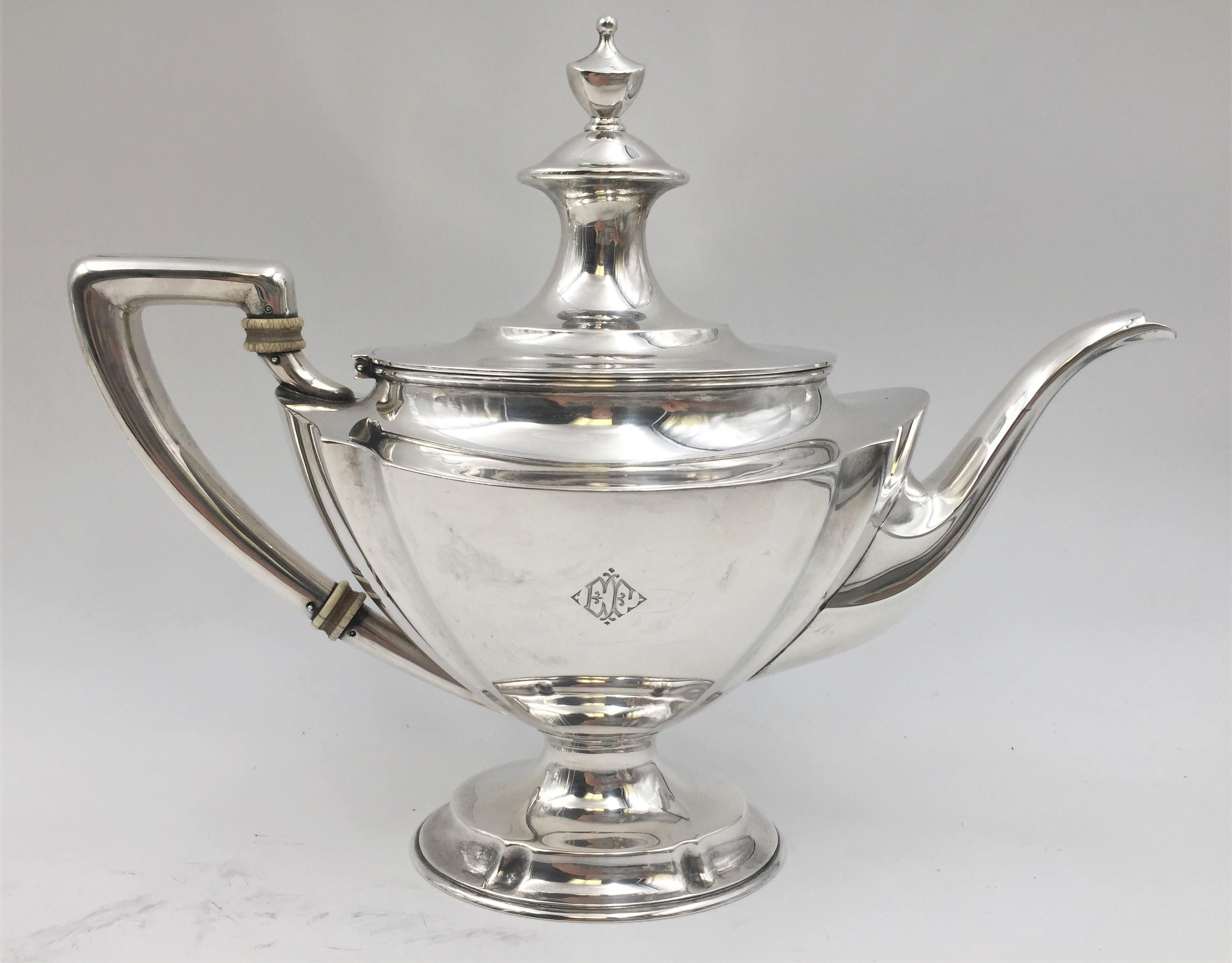 Tiffany & Co. 8-Piece Sterling Silver Tea / Coffee Service in Art Deco Style 4