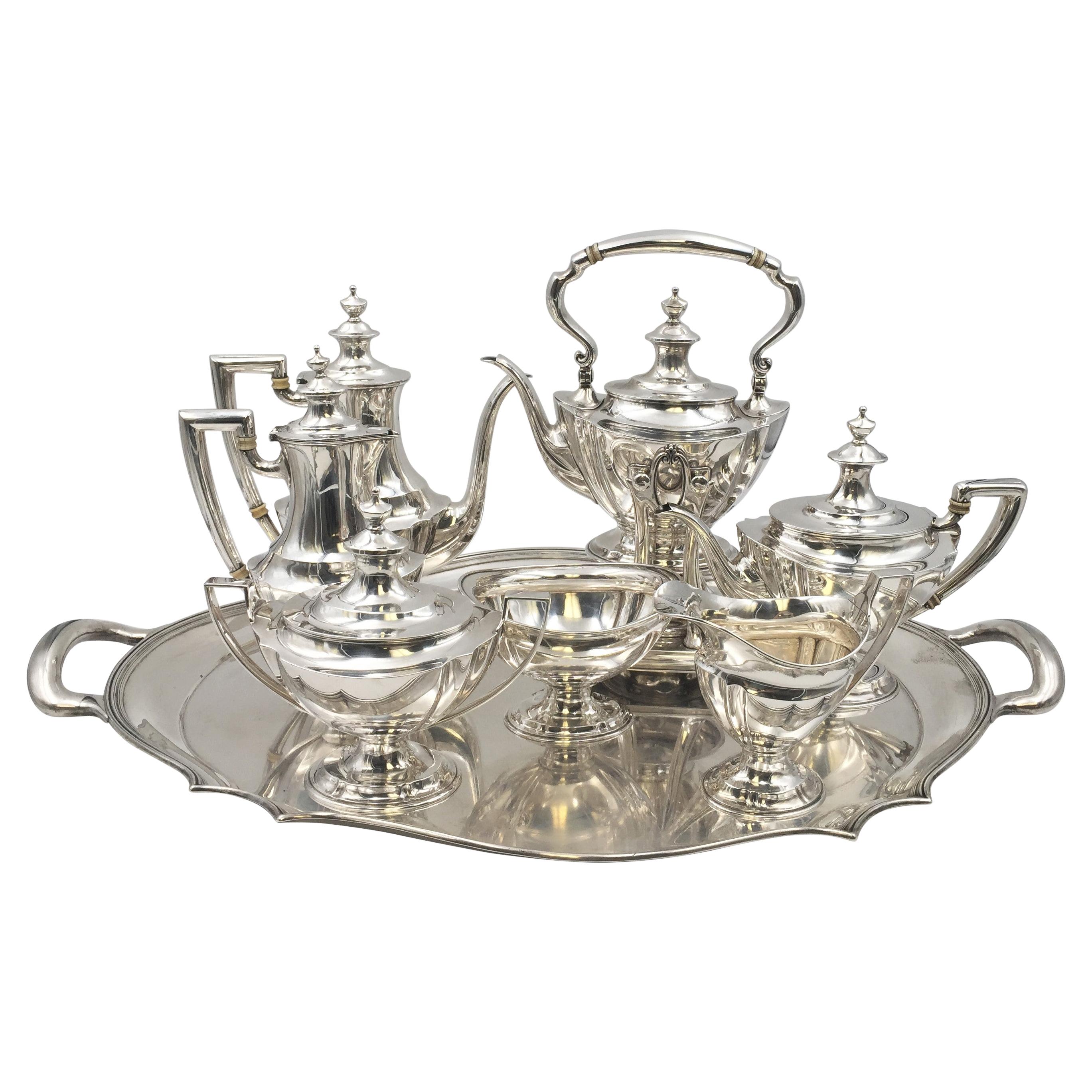 Tiffany & Co. 8-Piece Sterling Silver Tea / Coffee Service in Art Deco Style