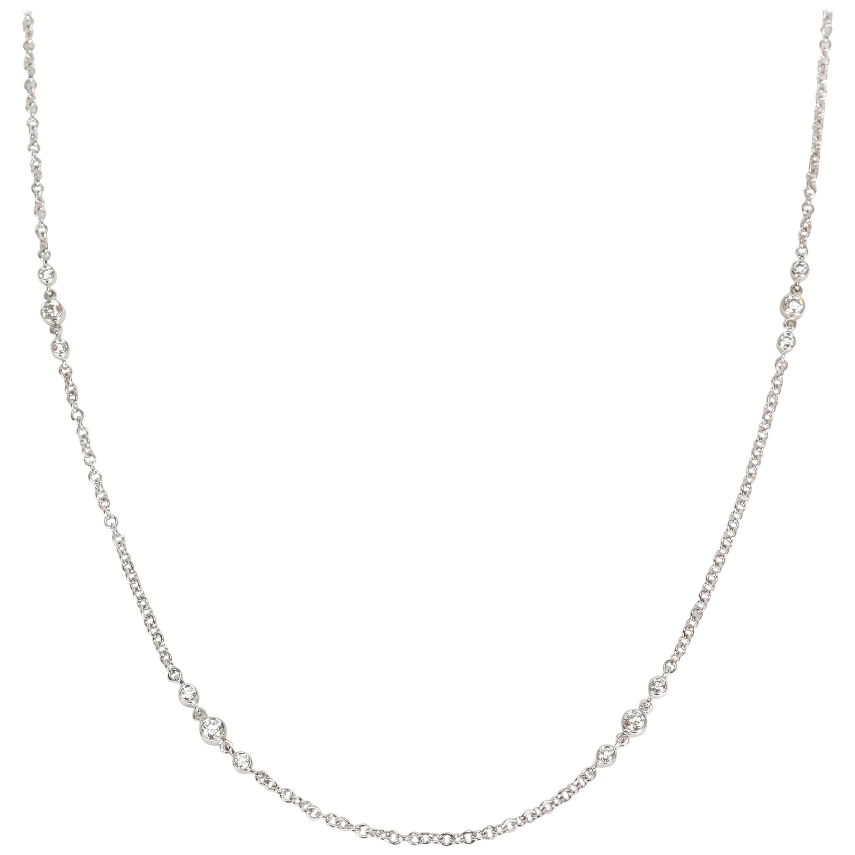 Tiffany & Co. 8 Station Diamond Necklace in Platinum 0.56 Carat