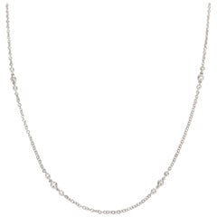 Tiffany & Co. 8 Station Diamond Necklace in Platinum 0.56 Carat