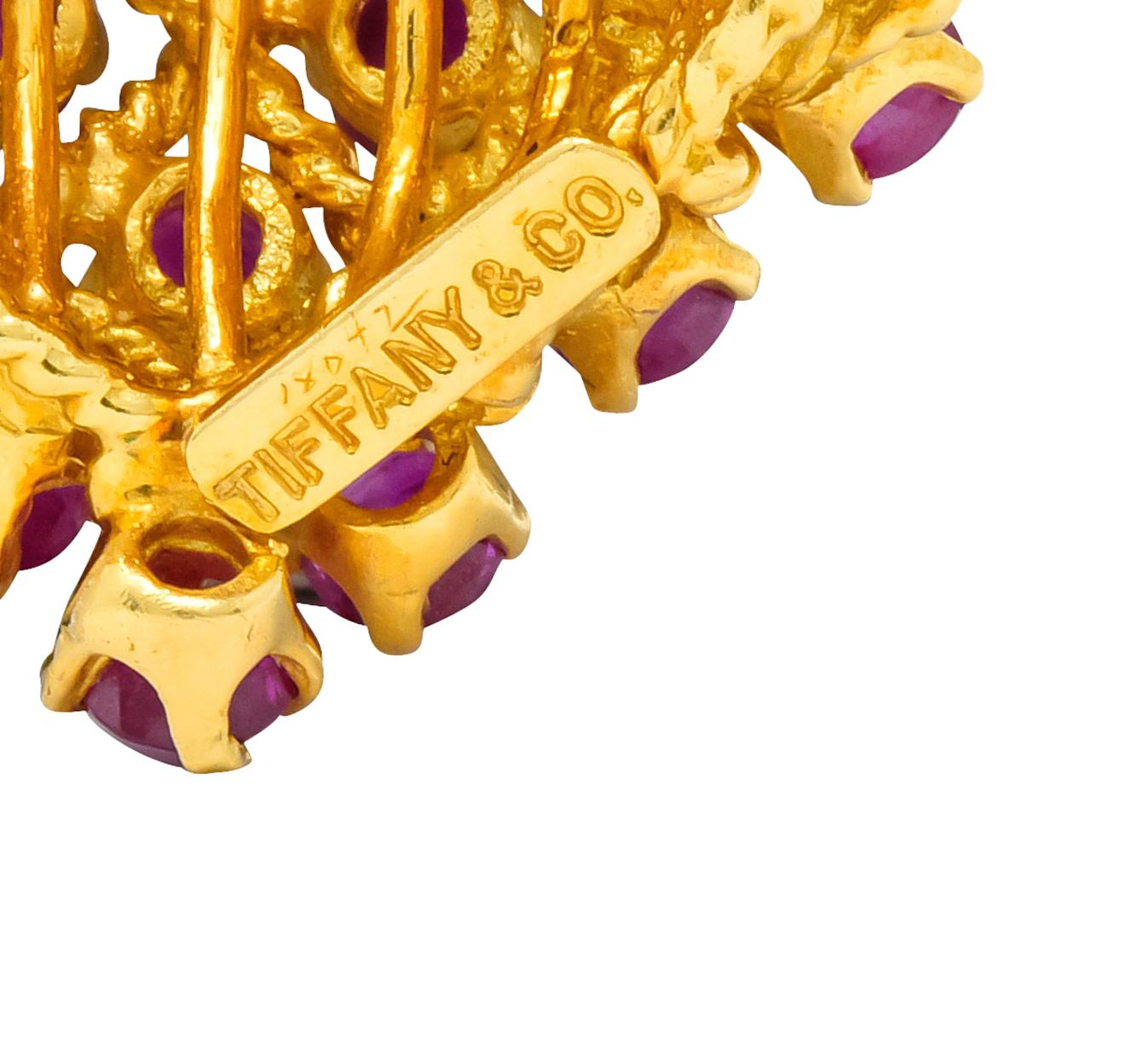 Tiffany & Co. 8.00 Carat Ruby 18 Karat Gold Heart Pendant Brooch 1